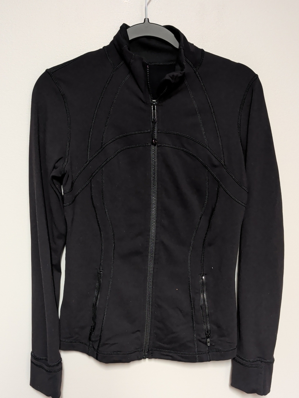 lululemon athletica Black Zip-Front Bomber Jacket